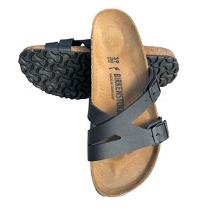🆕 Birkenstock Yao Sandals Black Birko Flor Women’s